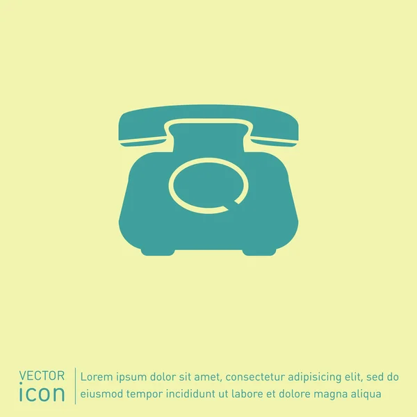 Klassieke retro telefoonpictogram — Stockvector