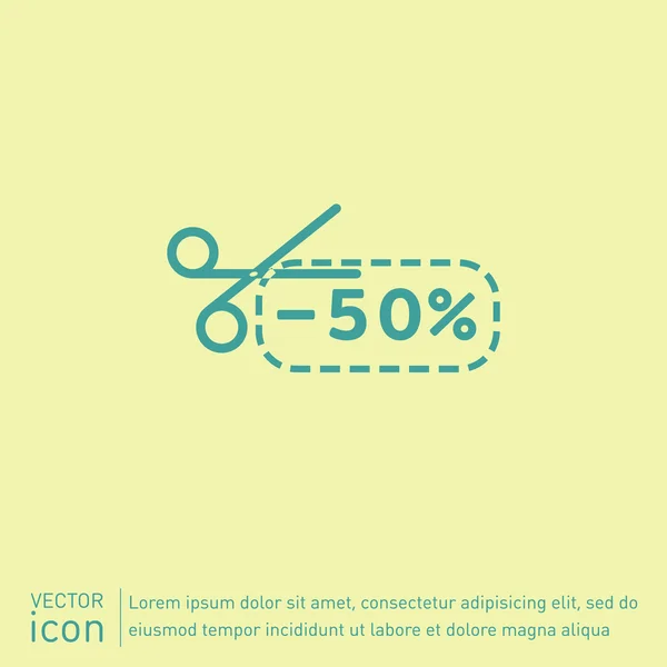 Korting coupon pictogram — Stockvector