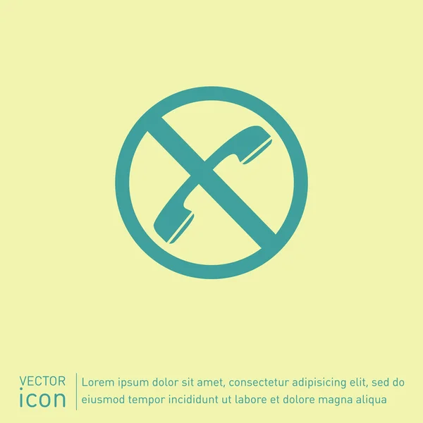 Forbidden to use phone icon — Stock Vector