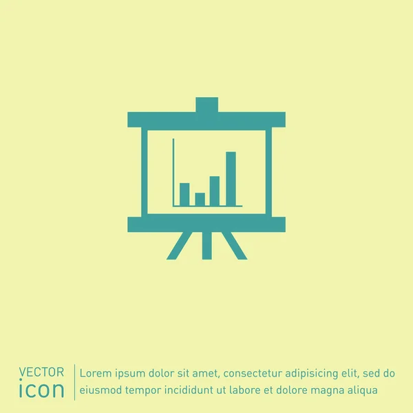 Grafica di presentazione. Icona aziendale — Vettoriale Stock