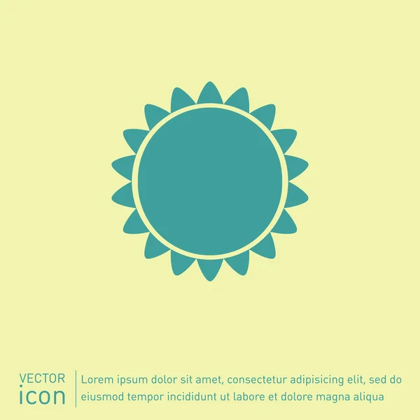 Икона погоды. солнце — стоковый вектор
