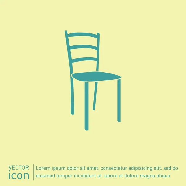 Chaise, icône de meubles — Image vectorielle