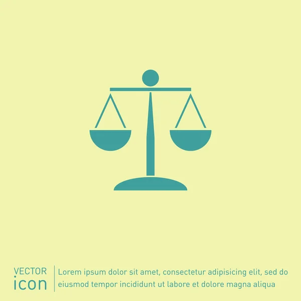 Scales of justice icon — Stock Vector