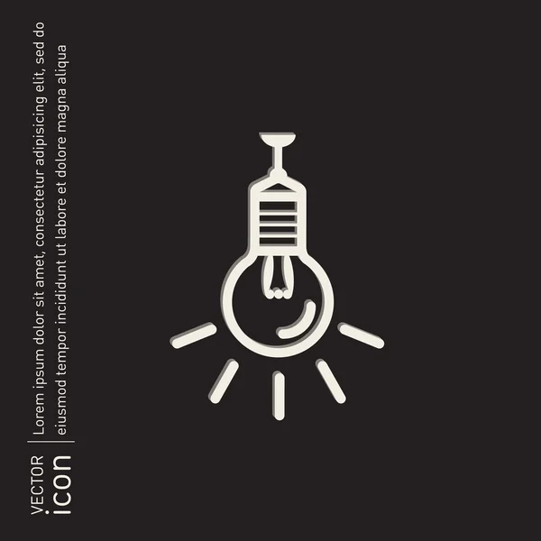 Glödlampa, idéer ikonen — Stock vektor