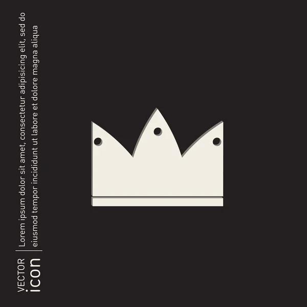 Couronne, royale, icône du roi — Image vectorielle