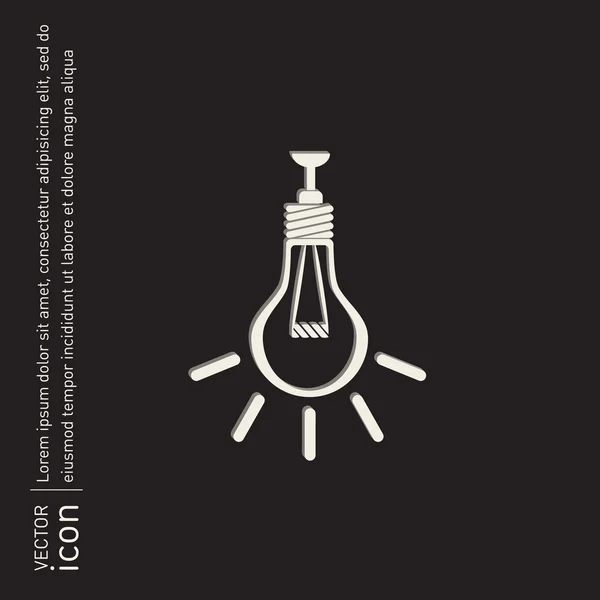 Лампочка, икона идей — стоковый вектор