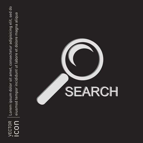 Loupe, icône de recherche — Image vectorielle