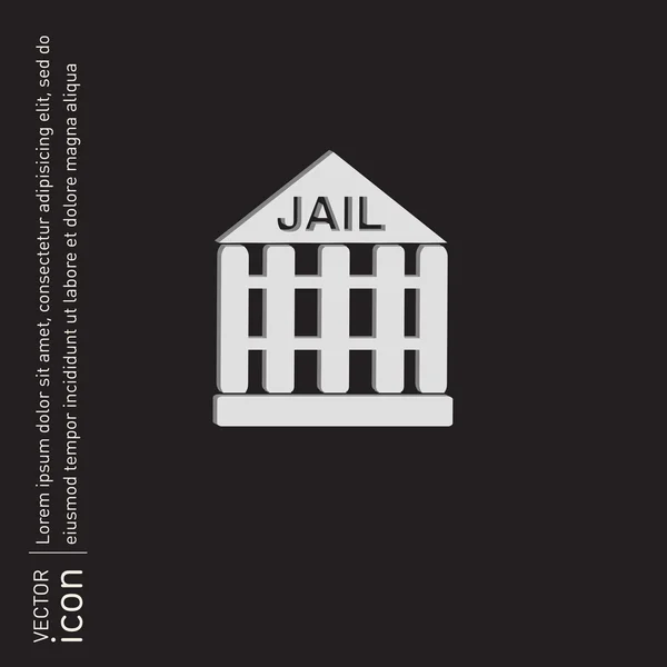 Hapishane, cezaevi simgesi — Stok Vektör