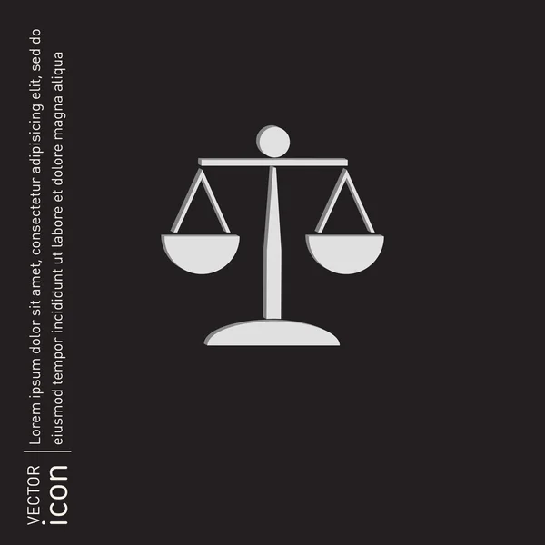 Icône Balance de justice — Image vectorielle