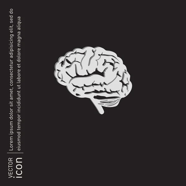 Cerebro. Icono mente y ciencia — Archivo Imágenes Vectoriales