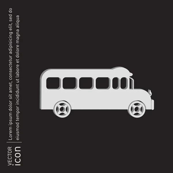 Školní autobus. dopravní ikona — Stockový vektor