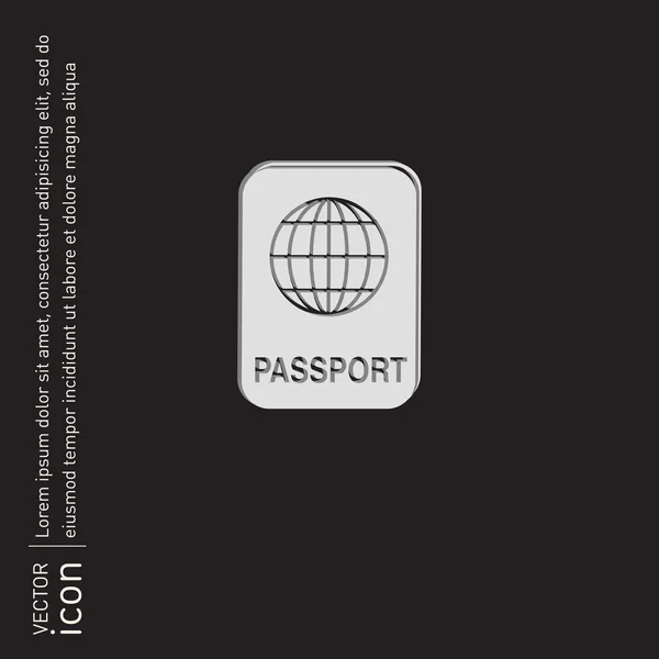 Pasaporte internacional. icono de viaje — Vector de stock