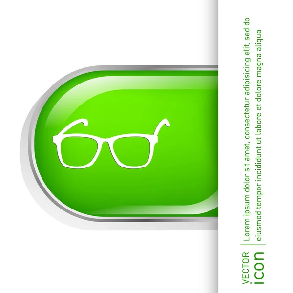 Gafas, moda, icono de la vista — Vector de stock