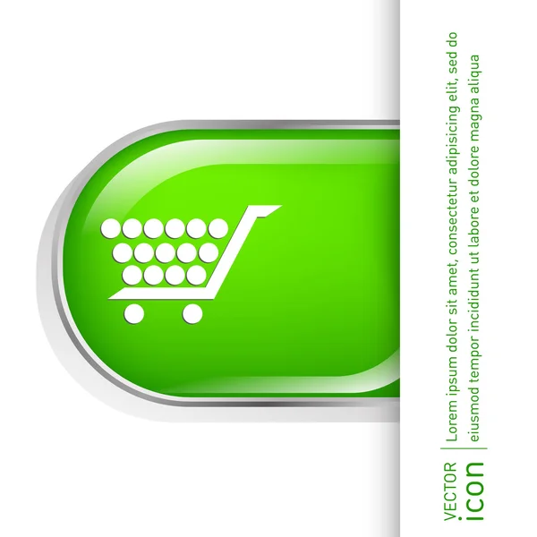 Panier, icône de boutique en ligne — Image vectorielle