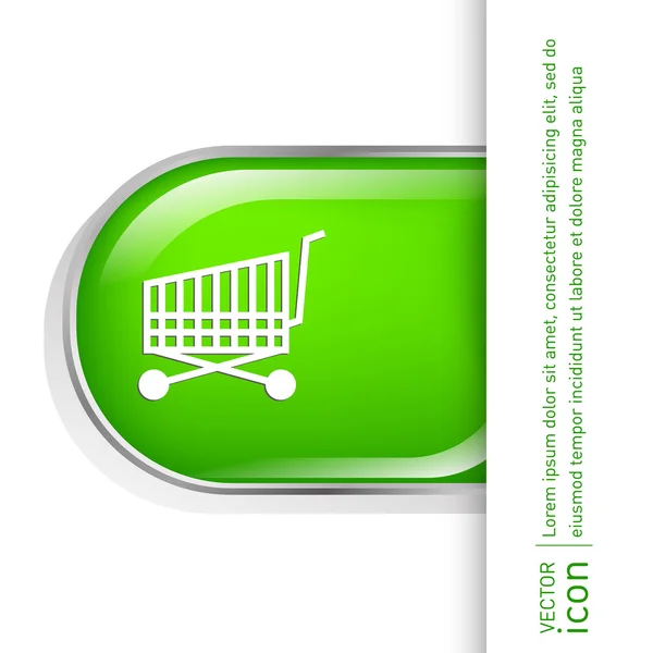 Carrito, icono de la tienda online — Vector de stock