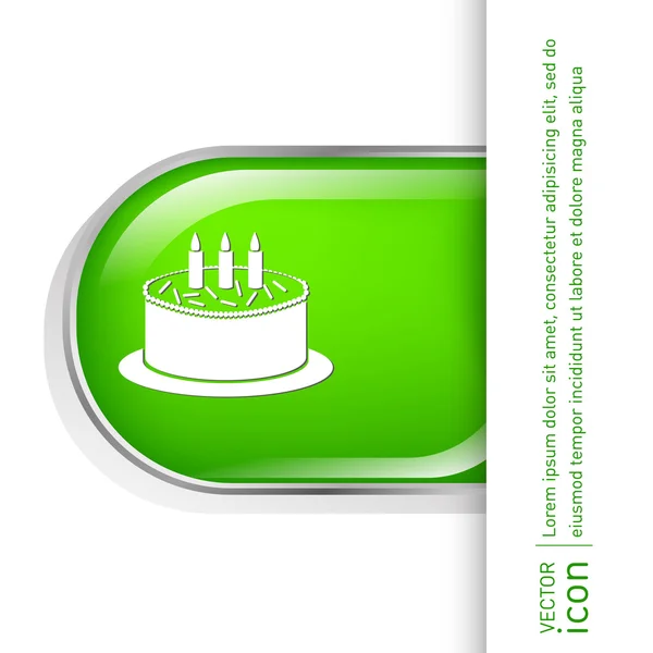 Birthday cake icon — Stock Vector