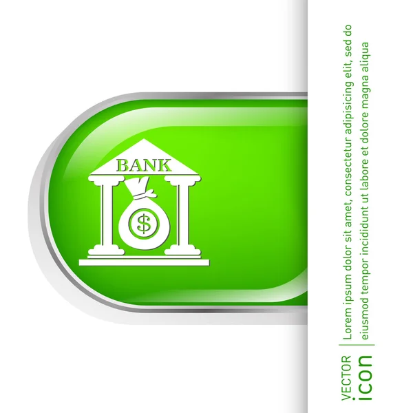Ícone de edifício bancário — Vetor de Stock