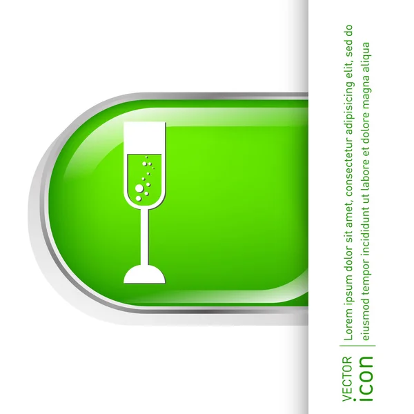 Ícone de vidro de champanhe — Vetor de Stock