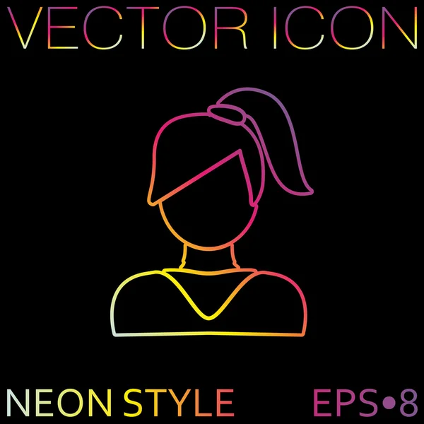 Girl, woman icon — Stock Vector