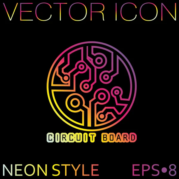 Circuit board sign icon. — Stock Vector