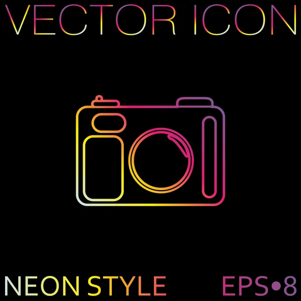 Cámara de fotos, icono de fotografía — Vector de stock