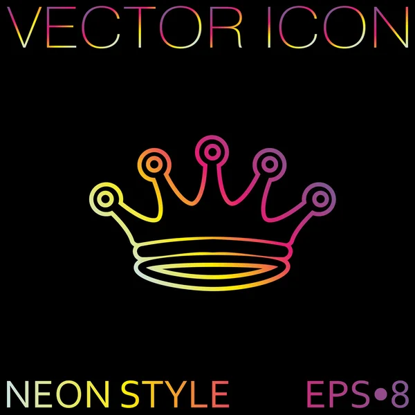 Corona, real, icono del rey — Vector de stock