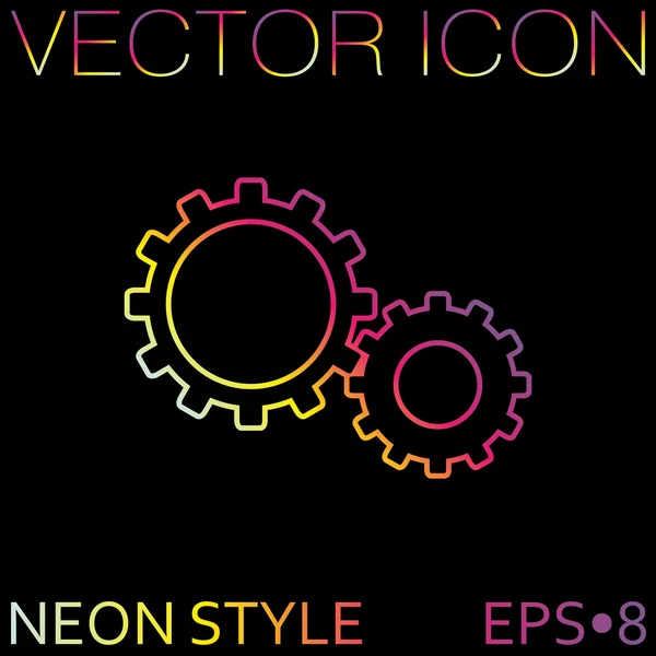 Nastavení Symbol, ozubenou ikonu — Stockový vektor