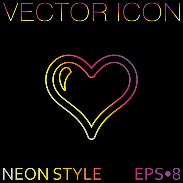 Corazón, icono de San Valentín — Vector de stock