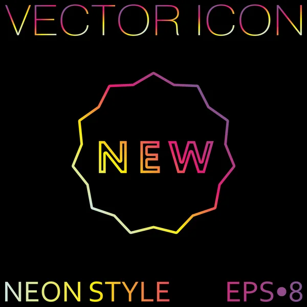 Etiket yeni Icon — Stok Vektör