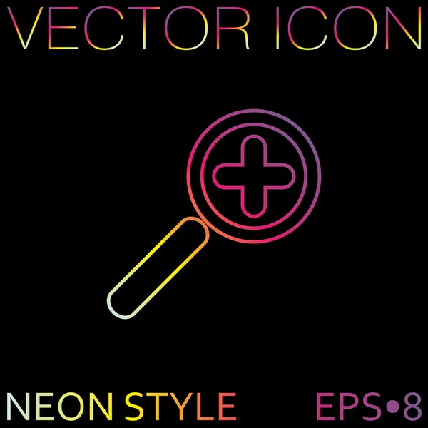 Magnifier,  increase icon — Stock Vector