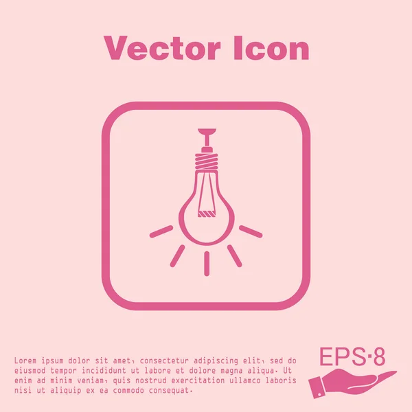 Villanykörte, ötletek ikon — Stock Vector
