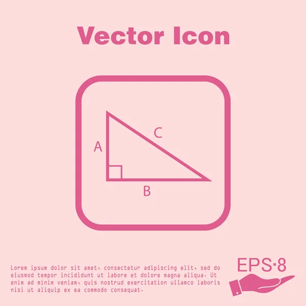 Trojúhelník matematiku. geometrie ikona — Stockový vektor