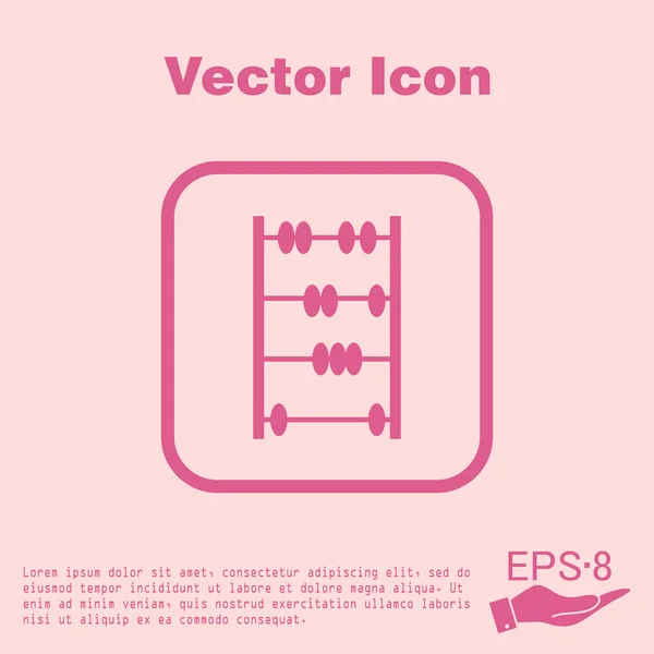 Antiguo icono retro abacus — Vector de stock