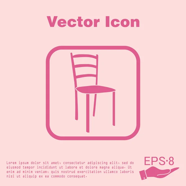 Silla, icono de muebles — Vector de stock