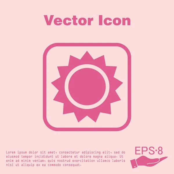 Icono del tiempo. sol — Vector de stock