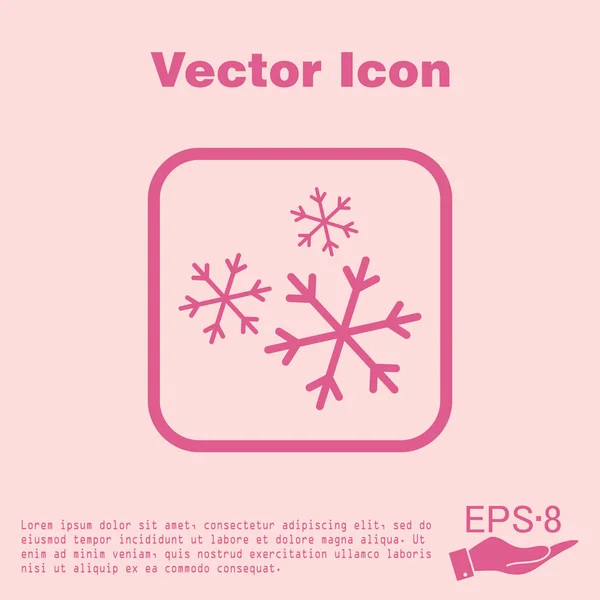 Meteo icona fiocco di neve — Vettoriale Stock