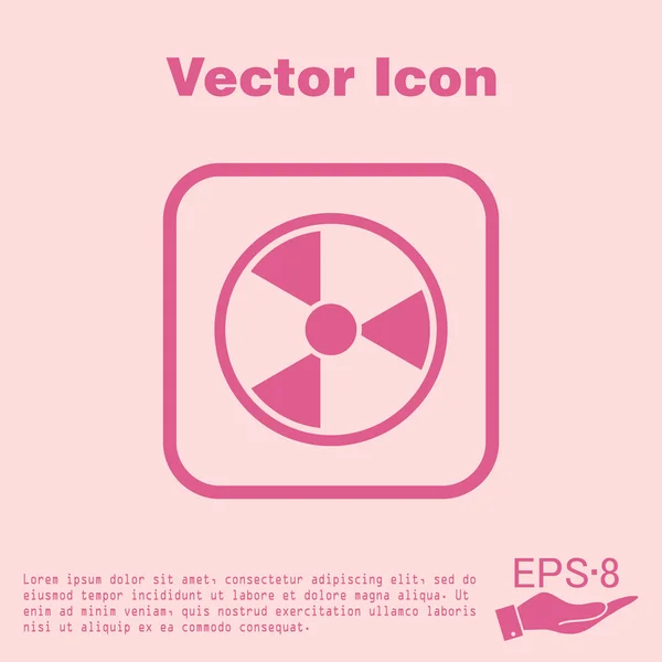 Icona del pericolo nucleare — Vettoriale Stock