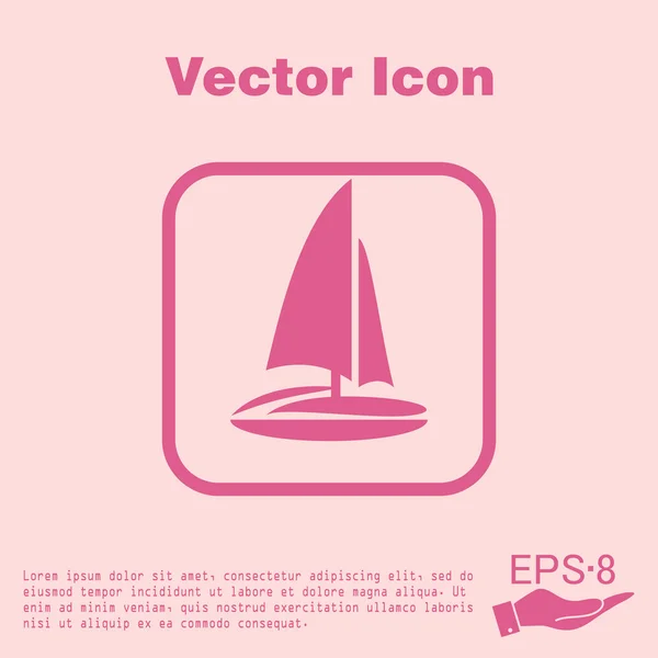 Symbol plachetnice — Stockový vektor