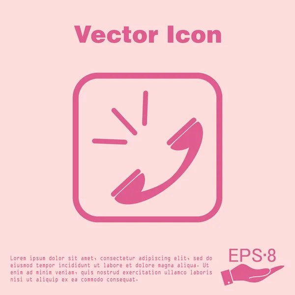 Ikonet for indgående og udgående opkald – Stock-vektor