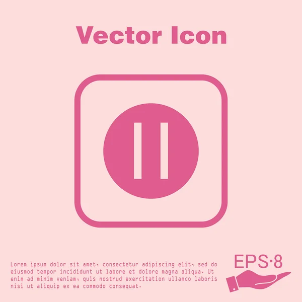 Pausa signo web icono — Vector de stock