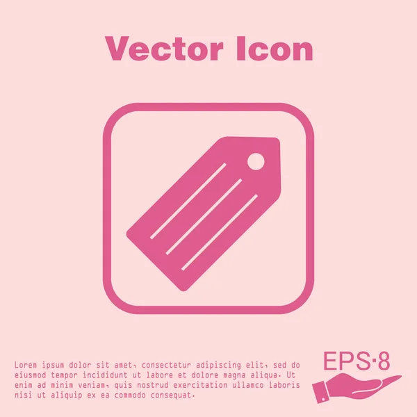 Etiqueta, icono de ropa — Vector de stock