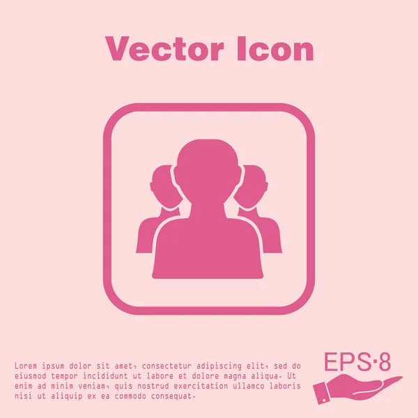 Social media, men, team icon — Stock Vector
