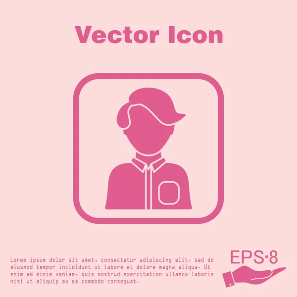 Muž, chlapec ikonu — Stockový vektor