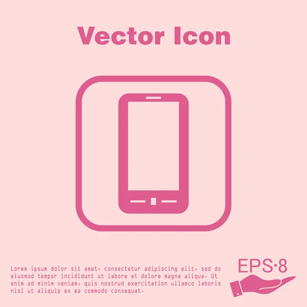 Mobilní telefon smartphone ikona — Stockový vektor