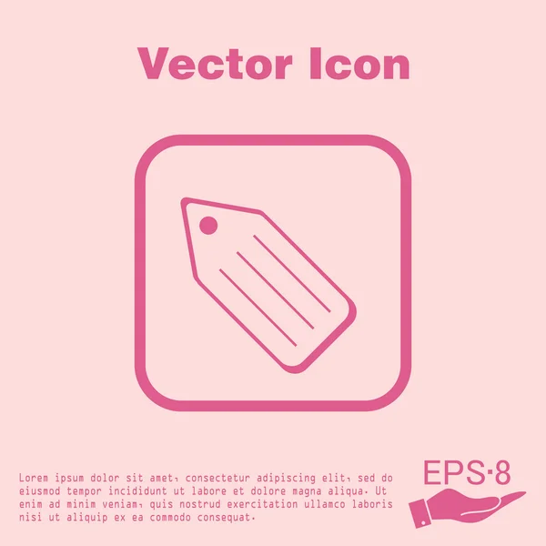 Etiqueta, icono de ropa — Vector de stock