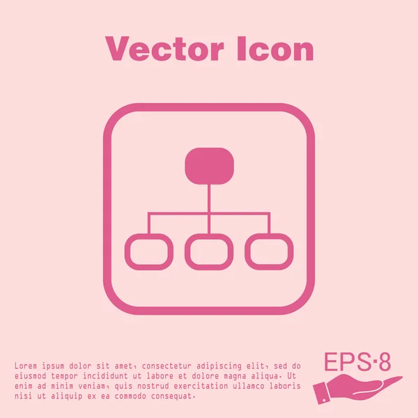 Rete server, icona del database — Vettoriale Stock