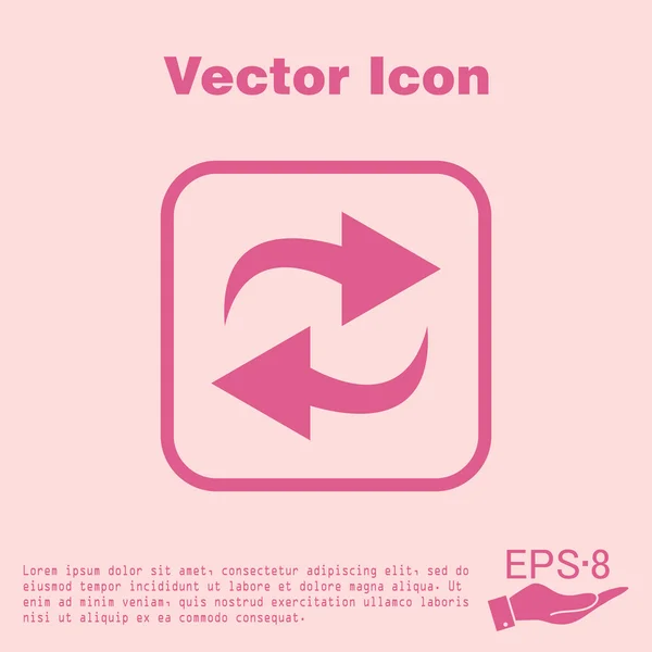 Actualizar las flechas signo icono — Vector de stock