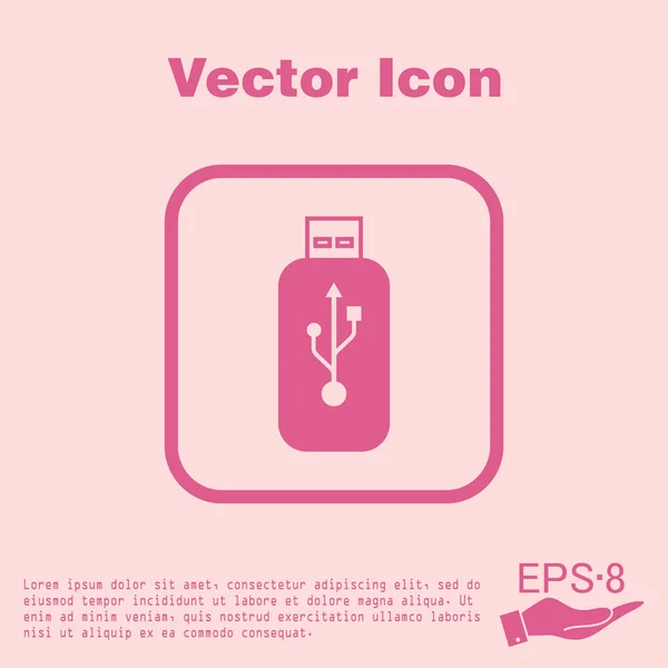 Usb flash icono de disco — Archivo Imágenes Vectoriales