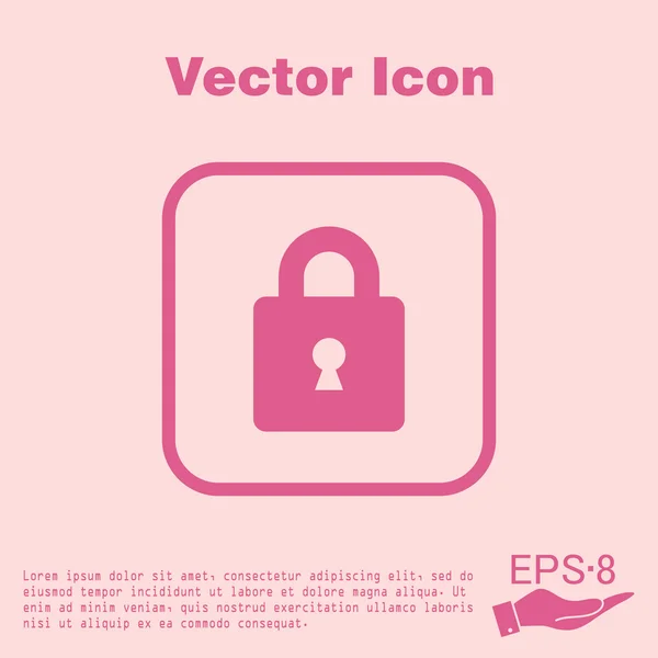 Símbolo candado en rosa — Archivo Imágenes Vectoriales