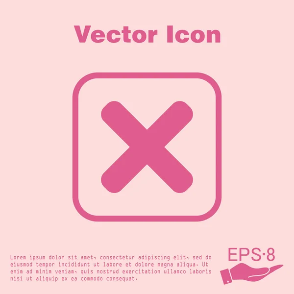 Radera, ta bort ikonen — Stock vektor